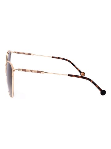 Carolina Herrera Damskie okulary przeciwsłoneczne w kolorze złoto-brązowo-beżowym