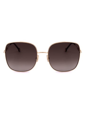 Carolina Herrera Damskie okulary przeciwsłoneczne w kolorze złoto-brązowym