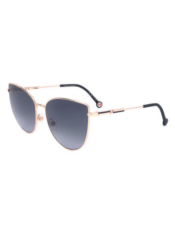Carolina Herrera Damen-Sonnenbrille in Gold/ Dunkelblau