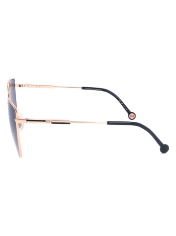 Carolina Herrera Damen-Sonnenbrille in Gold/ Dunkelblau