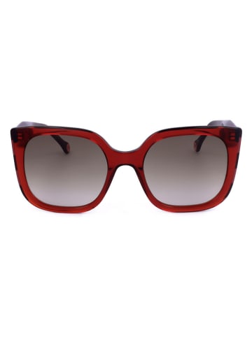 Carolina Herrera Damskie okulary przeciwsłoneczne w kolorze czerwono-szarym