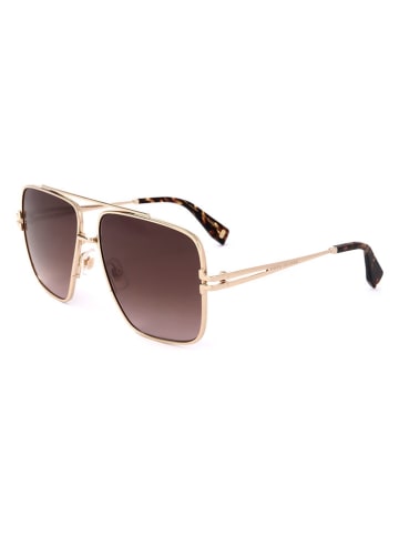Marc Jacobs Damen-Sonnenbrille in Gold/ Hellbraun