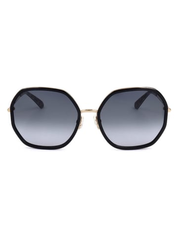 Kate Spade Damen-Sonnenbrille in Schwarz-Gold/ Dunkelblau