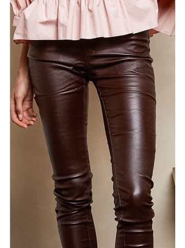 Joséfine Kunstleren broek "Ramos" bruin