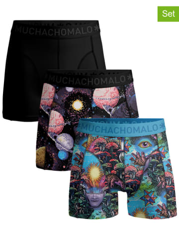 Muchachomalo 3-delige set: boxershorts zwart/meerkleurig