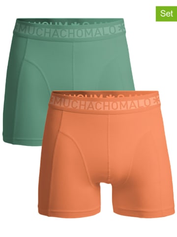 Muchachomalo 2er-Set: Boxershorts in Orange/ Grün