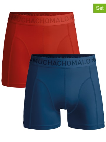 Muchachomalo 2er-Set: Boxershorts in Dunkelblau/ Rot