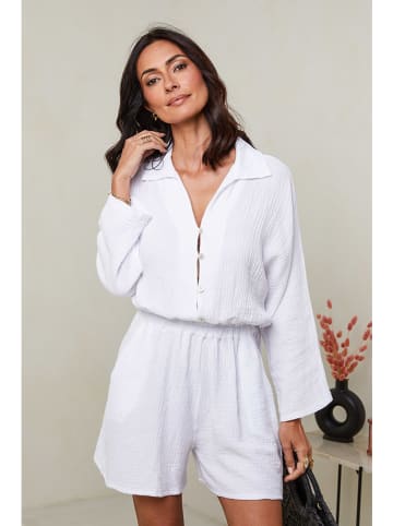 Le Monde du Lin Leinen-Jumpsuit in Weiß