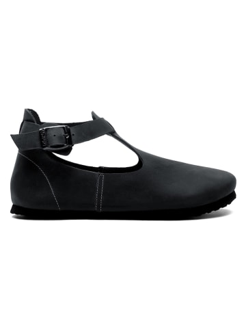 Comfortfusse Leder-Ballerinas in Schwarz
