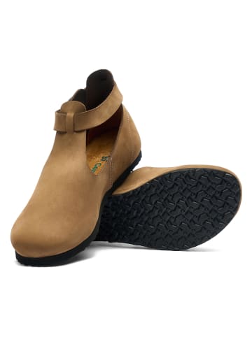Comfortfusse Leder-Ballerinas in Beige