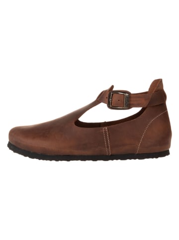 Comfortfusse Leren ballerina's met bandje bruin