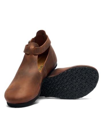 Comfortfusse Leren ballerina's lichtbruin