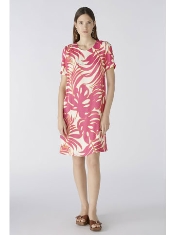 Oui Kleid in Pink/ Creme