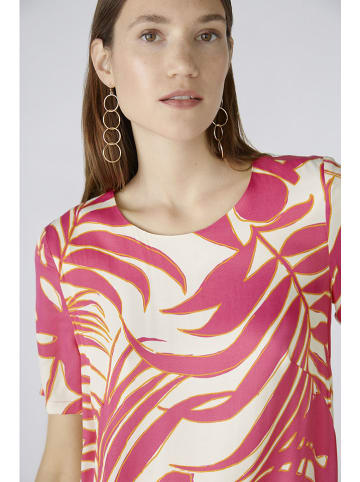 Oui Kleid in Pink/ Creme