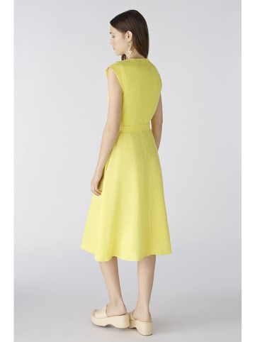 Oui Leinen-Kleid in Gelb