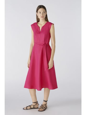 Oui Leinen-Kleid in Pink