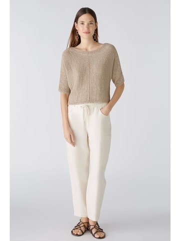 Oui Cargohose in Creme