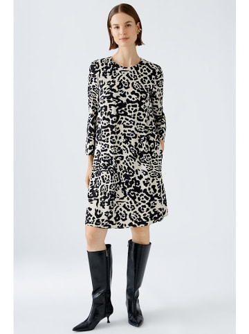 Oui Jurk crème/zwart