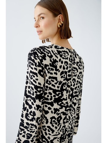 Oui Jurk crème/zwart