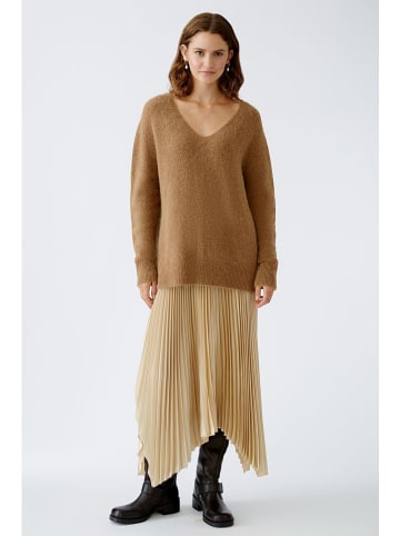 Oui Plisseerock in Beige