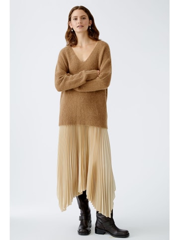 Oui Plisseerock in Beige
