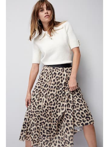 Oui Plisseerock in Beige