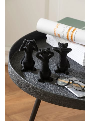 J Line 3er-Set: Dekoaufsteller "Katze" in Schwarz - (H)14 cm