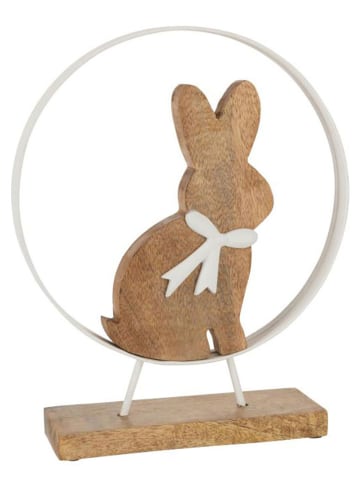J Line Dekoracje (2 szt.) w kolorze jasnobrązowo-białym - 21,5 x 31 cm
