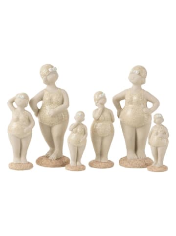 J Line 2er-Set: Dekofiguren "Frau" in Beige - (H)25 cm