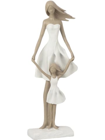 J Line Figurka dekoracyjna w kolorze biało-szarobrązowym - 15,5 x 45 x 10 cm