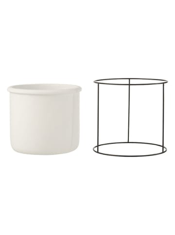 J Line Übertopf in Weiß - (H)19,5 x Ø 20 cm