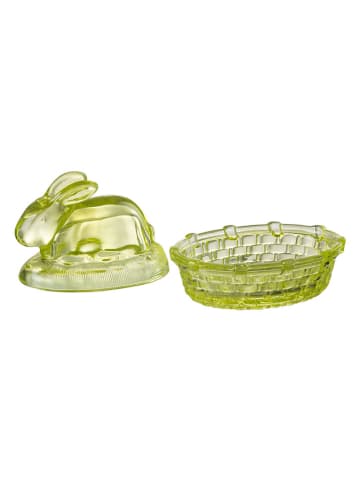 J Line Vorratsglas "Hase" in Grün - (B)14 x (H)11 x (T)10 cm