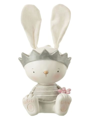 J Line Spardose "Hase" in Weiß/ Grau - (H)29 x Ø 18 cm