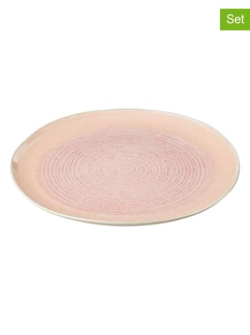 J Line 4er-Set: Speiseteller in Rosa - Ø 27 cm