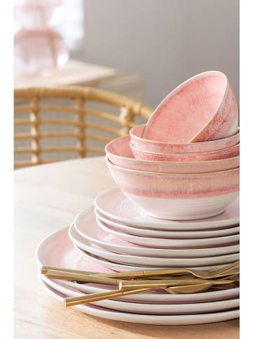 J Line 4er-Set: Speiseteller in Rosa - Ø 27 cm