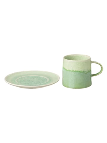 J Line 4er-Set: Kaffeetassen in Grün - (H)8,5 cm