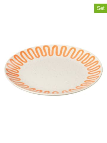 J Line Talerze śniadaniowe (4 szt.) w kolorze pomarańczowym - Ø 22 cm