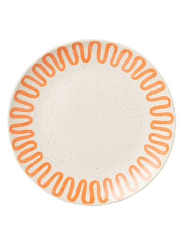 J Line 4er-Set: Speiseteller in Orange - Ø 27 cm