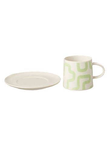 J Line 4er-Set: Kaffeetassen in Grün - (H)9 cm