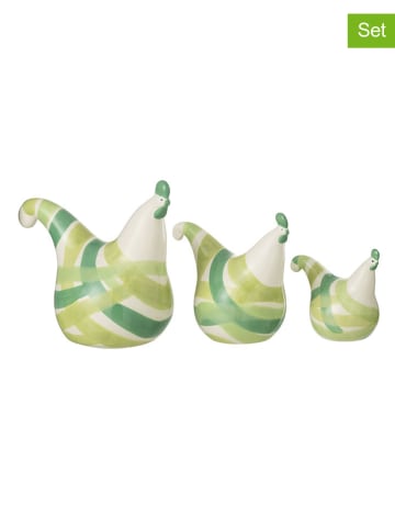 J Line 3-delige set: decofiguren "Kip" groen