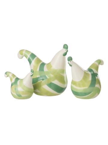 J Line 3-delige set: decofiguren "Kip" groen