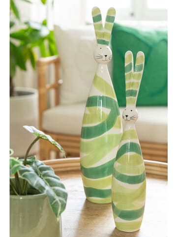 J Line Figurka dekoracyjna w kolorze zielonym - wys. 36 x Ø 7 cm