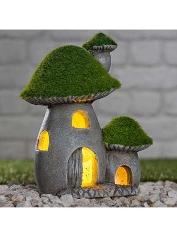 Garden Hero Dekoracja świetlna LED w kolorze szaro-zielonym - 15,5 x 19,5 x 10,5 cm
