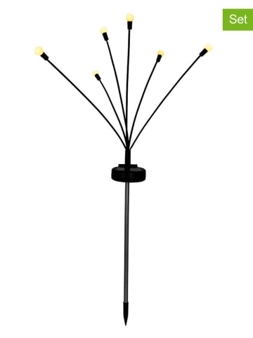 Garden Hero Solarne lampy ogrodowe LED (2 szt.) w kolorze czarnym na trzonku - dł. 67 cm
