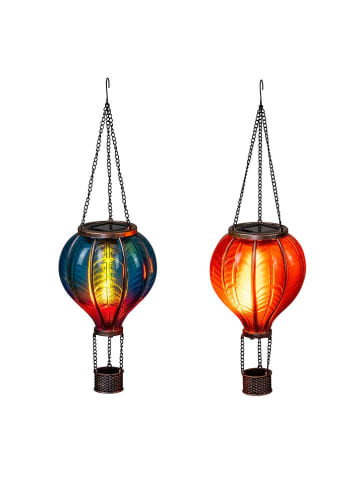 Garden Hero LED-Solar-Dekoleuchten in Blau/ Rot - (H)45 x Ø 14 cm