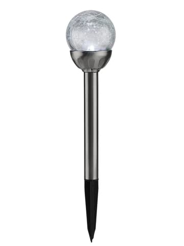 Garden Hero Ledtuinsteker zilverkleurig - (H)34 x Ø 8 cm