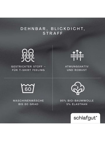 Schlafgut Spannbettlaken "Pure" in Anthrazit