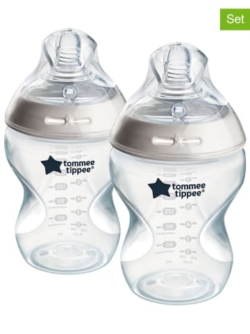 tommee tippee 2er-Set: Babyflaschen ''Natural start'' in Beige - 260 ml