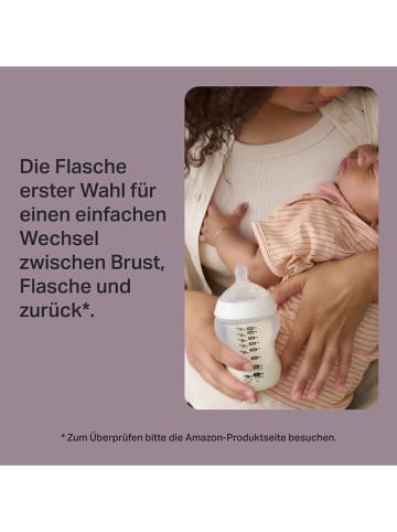 tommee tippee 2er-Set: Babyflaschen ''Natural start'' in Beige - 260 ml