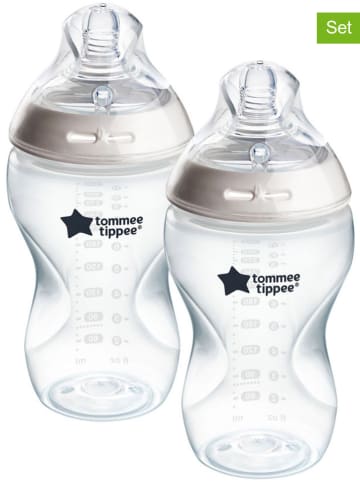 tommee tippee 2er-Set: Babyflaschen ''Natural start'' in Beige - 340 ml